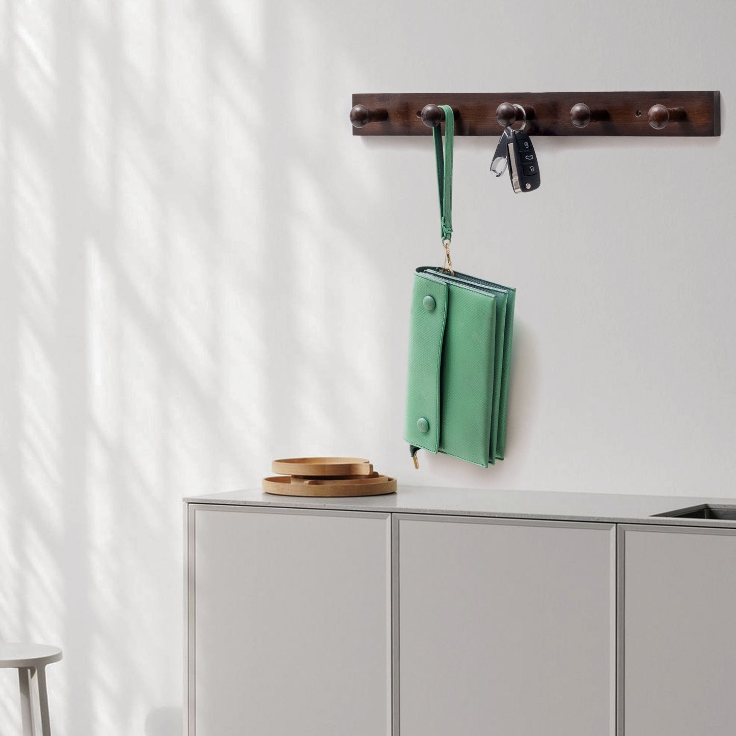 Wall Mounted Coat Hook - Brown