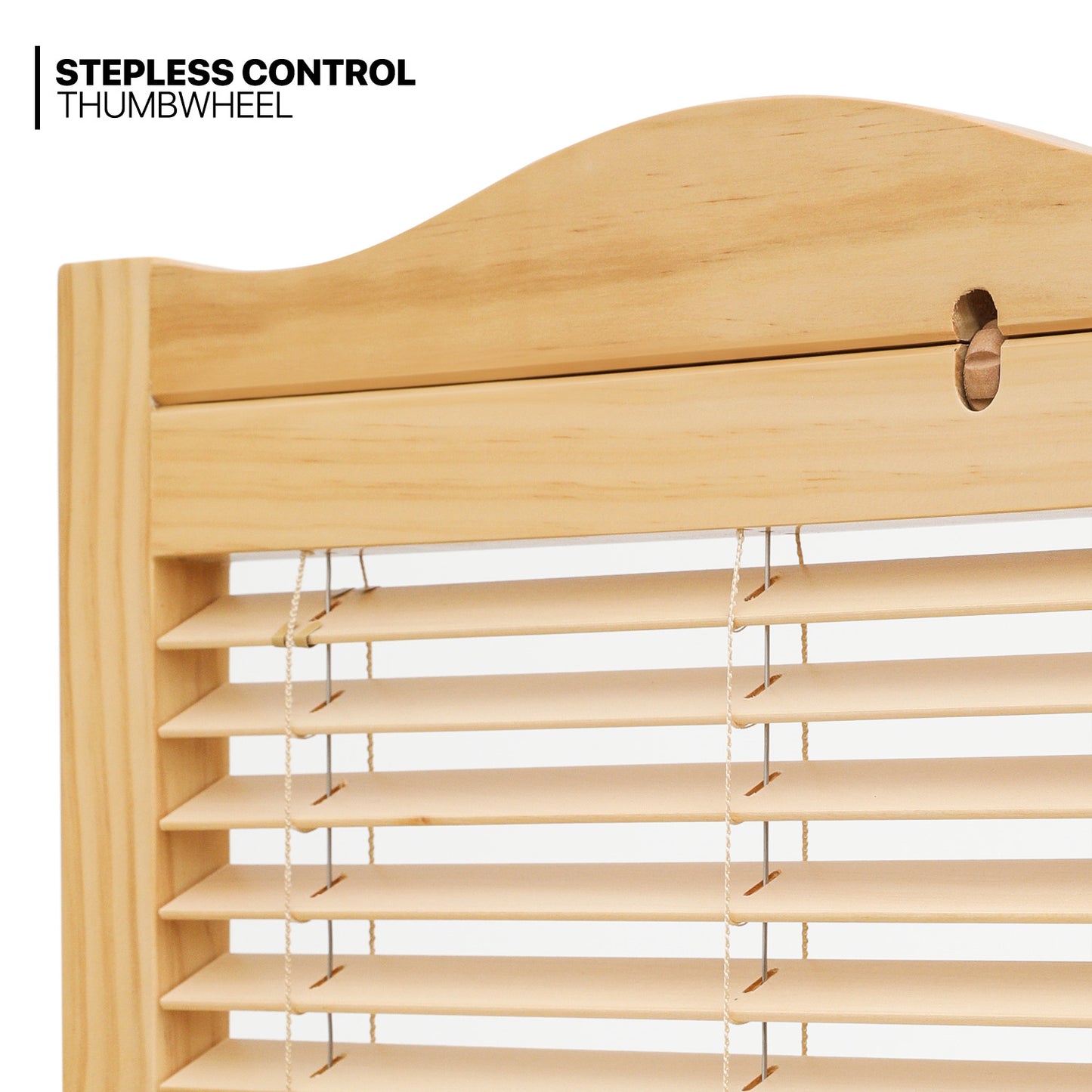 4-Panel Shutter Room Divider - Natural