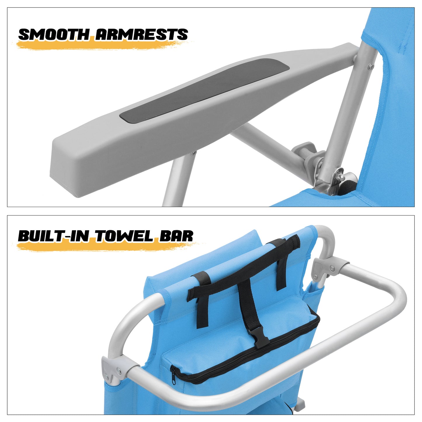 Five Position Adjustable Chair - Oxford Fabric - Aluminum Tube - 2P