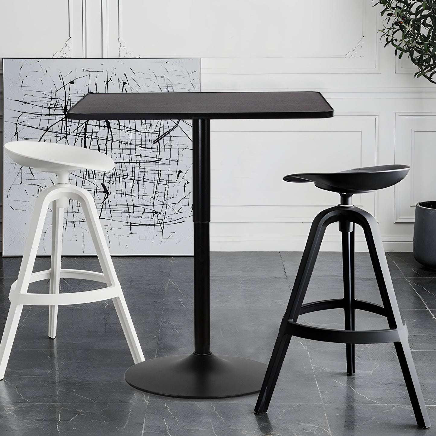 Bar Table - Adjustable Height - 31.5" x 31.5"