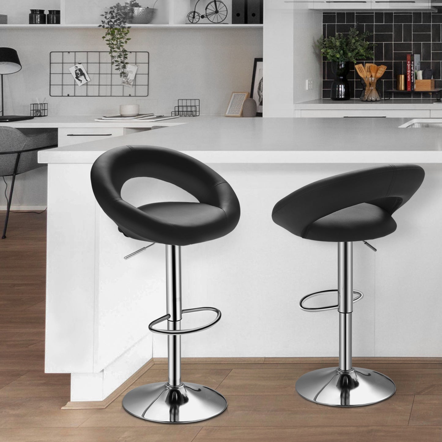 Round Seat Bar Stool 2 Pcs