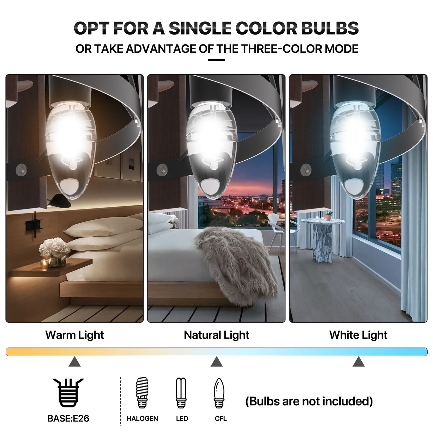 19" Caged Ceiling Fan  - 3 Color Changing - 3 Speeds w/2 Down Rods