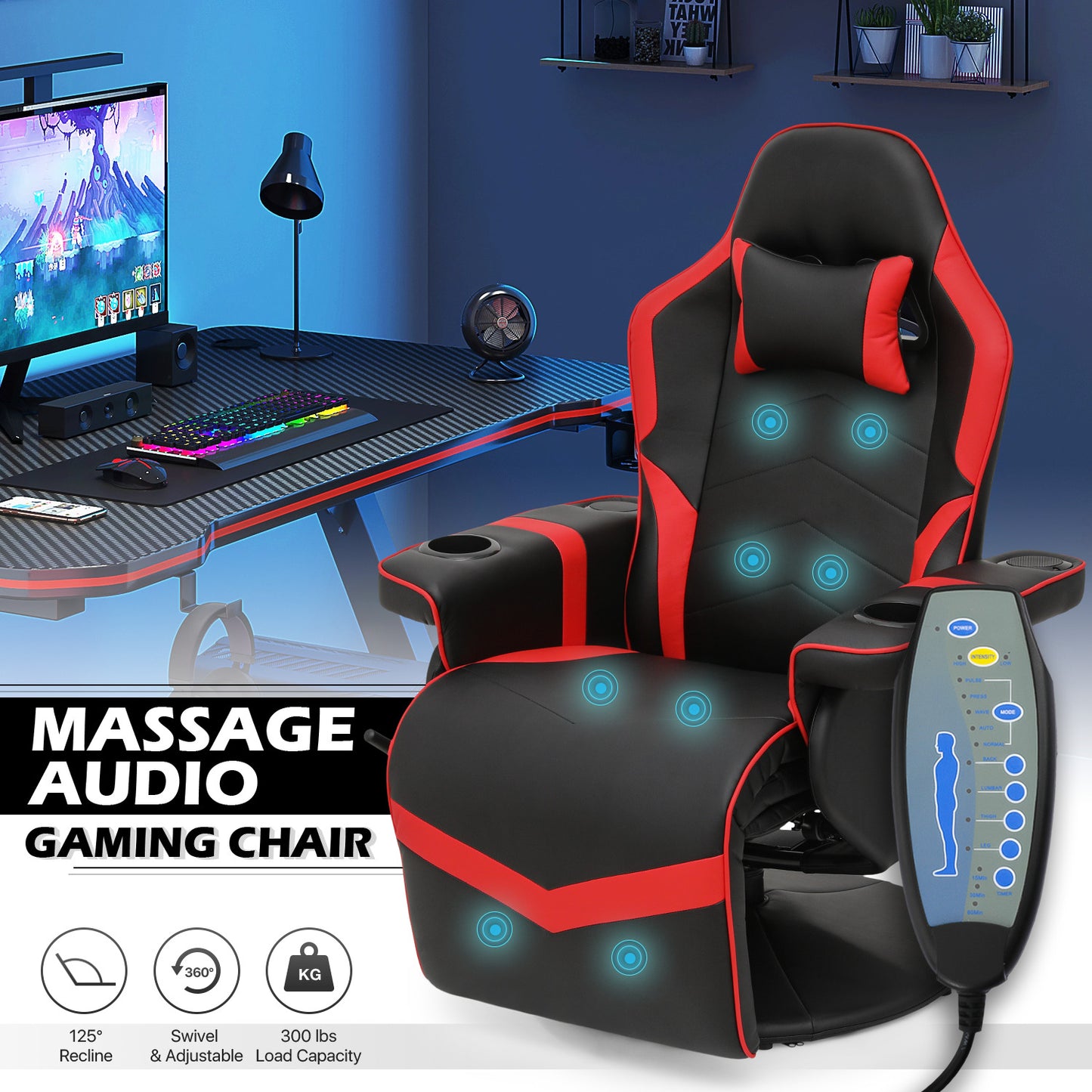 Massage Reclinable Computer Chair #002