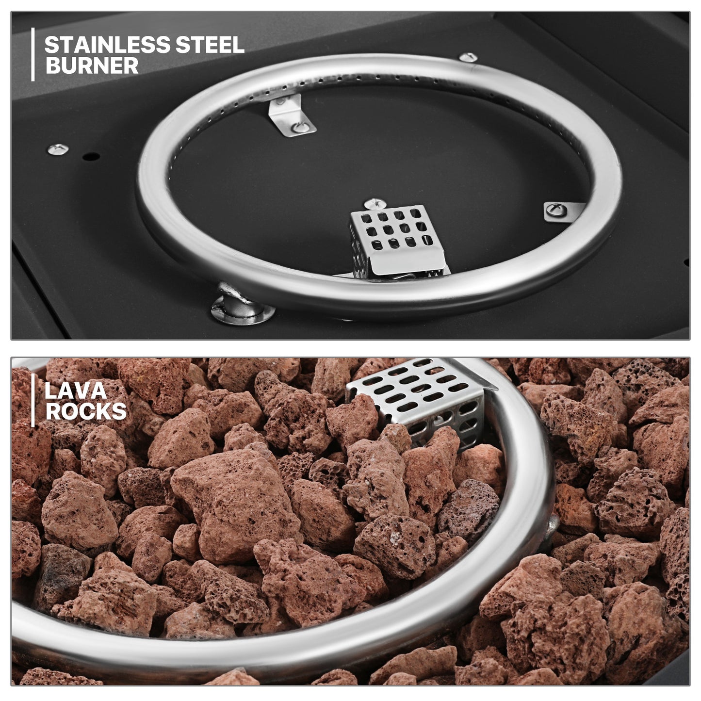 28" Square Fire Pit - Gray