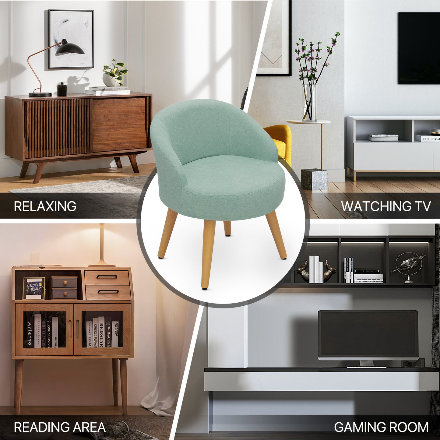 Leisure Upholstery Tufted Accent Chair