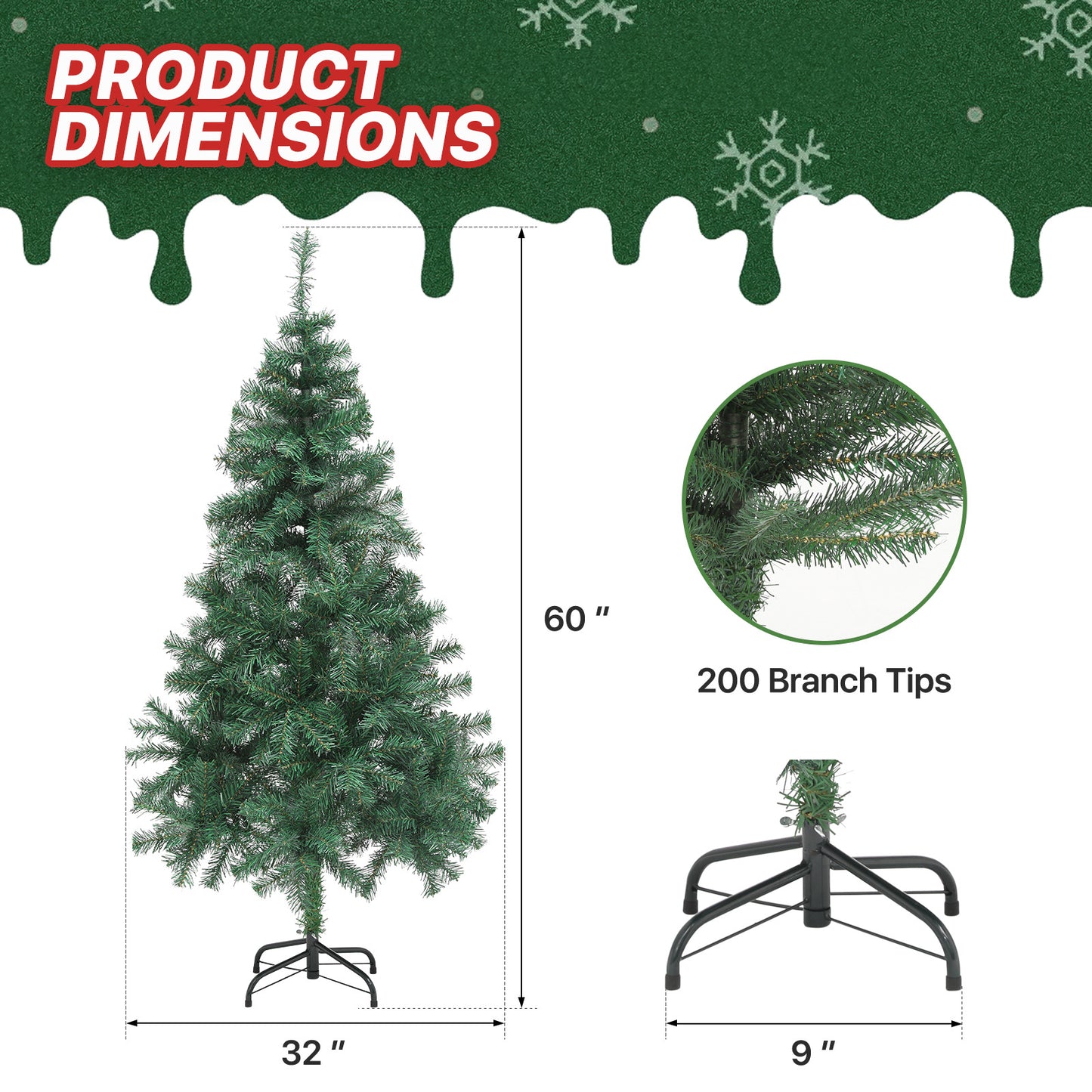Artificial Christmas Tree - 4 Size