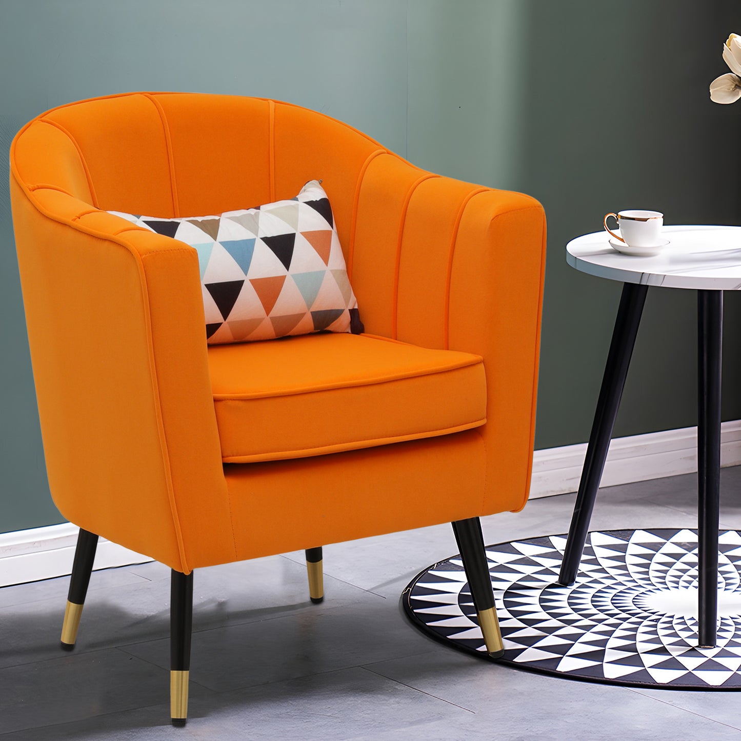 Suede Accent Chair - w/Detachable Cushion - Club Single Sofa - 31" Width