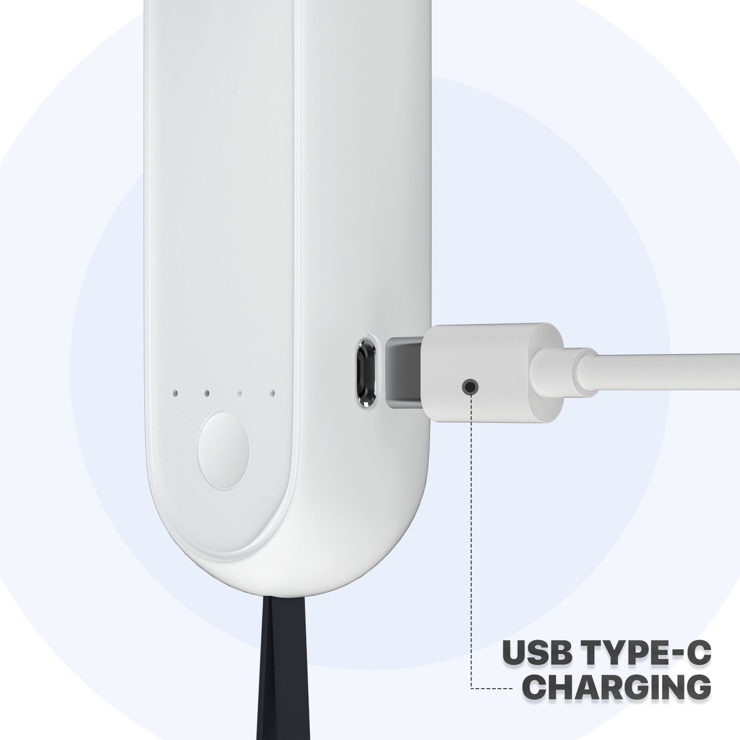 6" USB Handle Fan -3 Speeds - w/Lanyard
