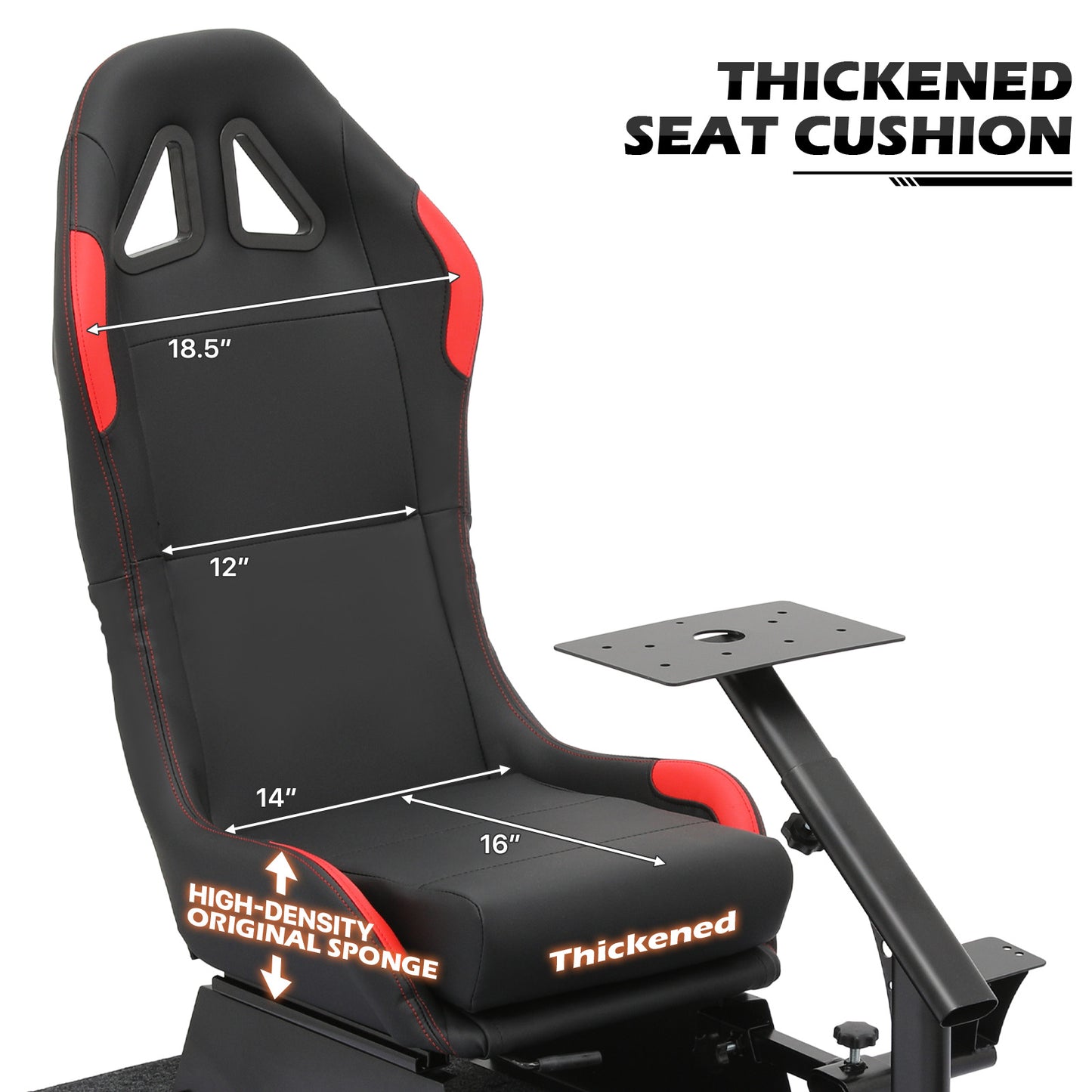 Racing Simulator Cockpi - Adjustable Gaming Seat - Red