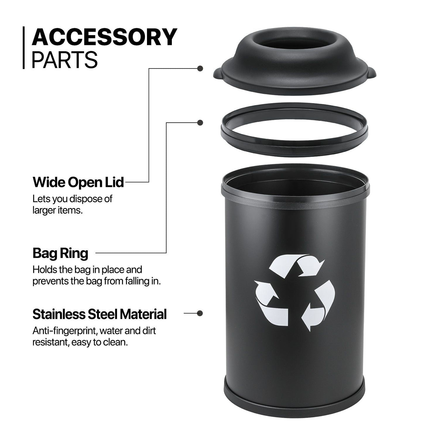 Dome Top Trash Bin - 50L