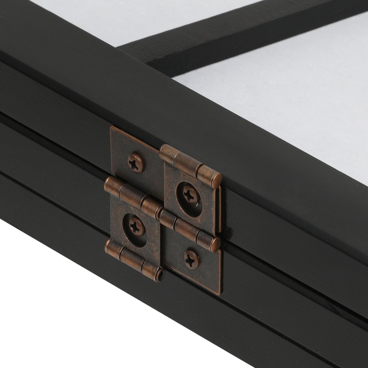 3-Panel Geometric Pattern Room Divider - Black