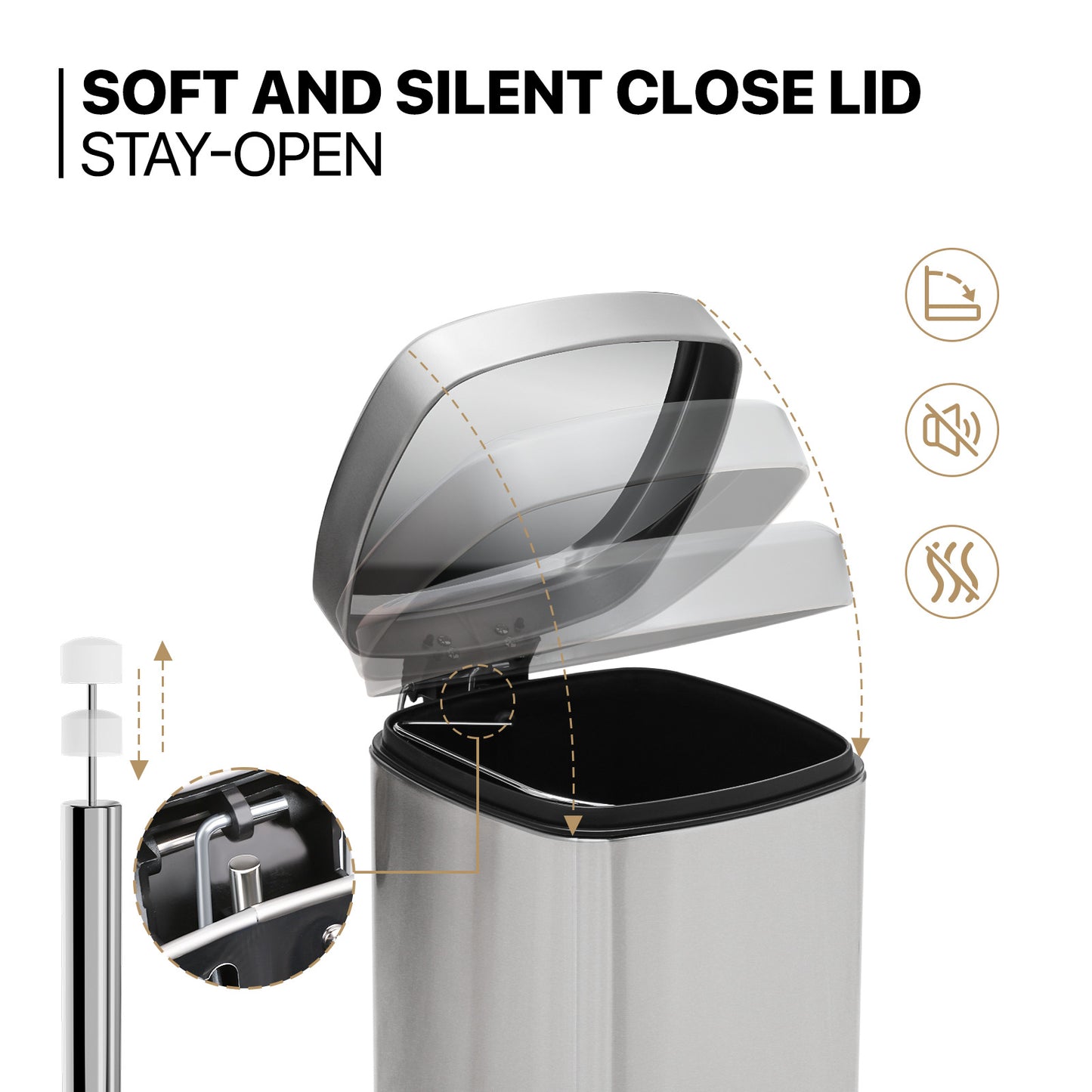 6L Step On Trash Bin