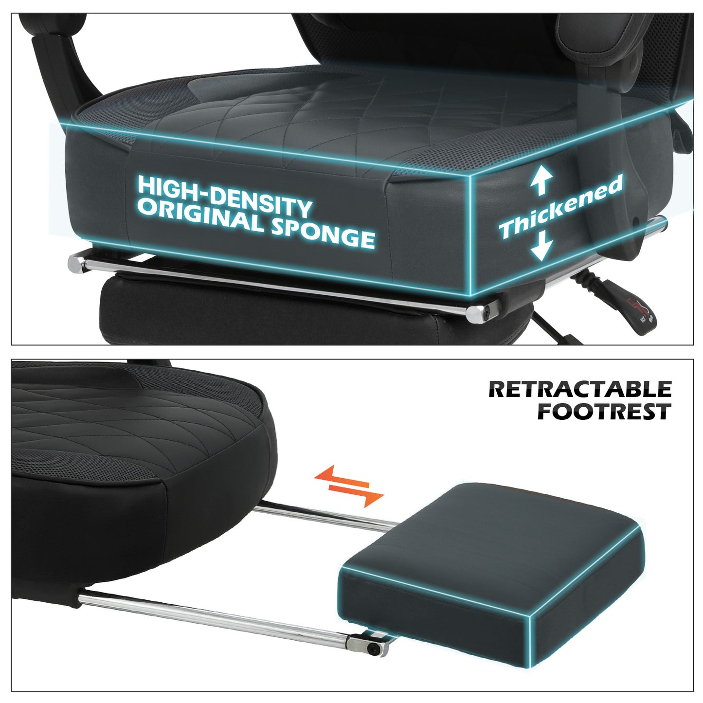 Reclinable Gaming Chair w/Footrest #002
