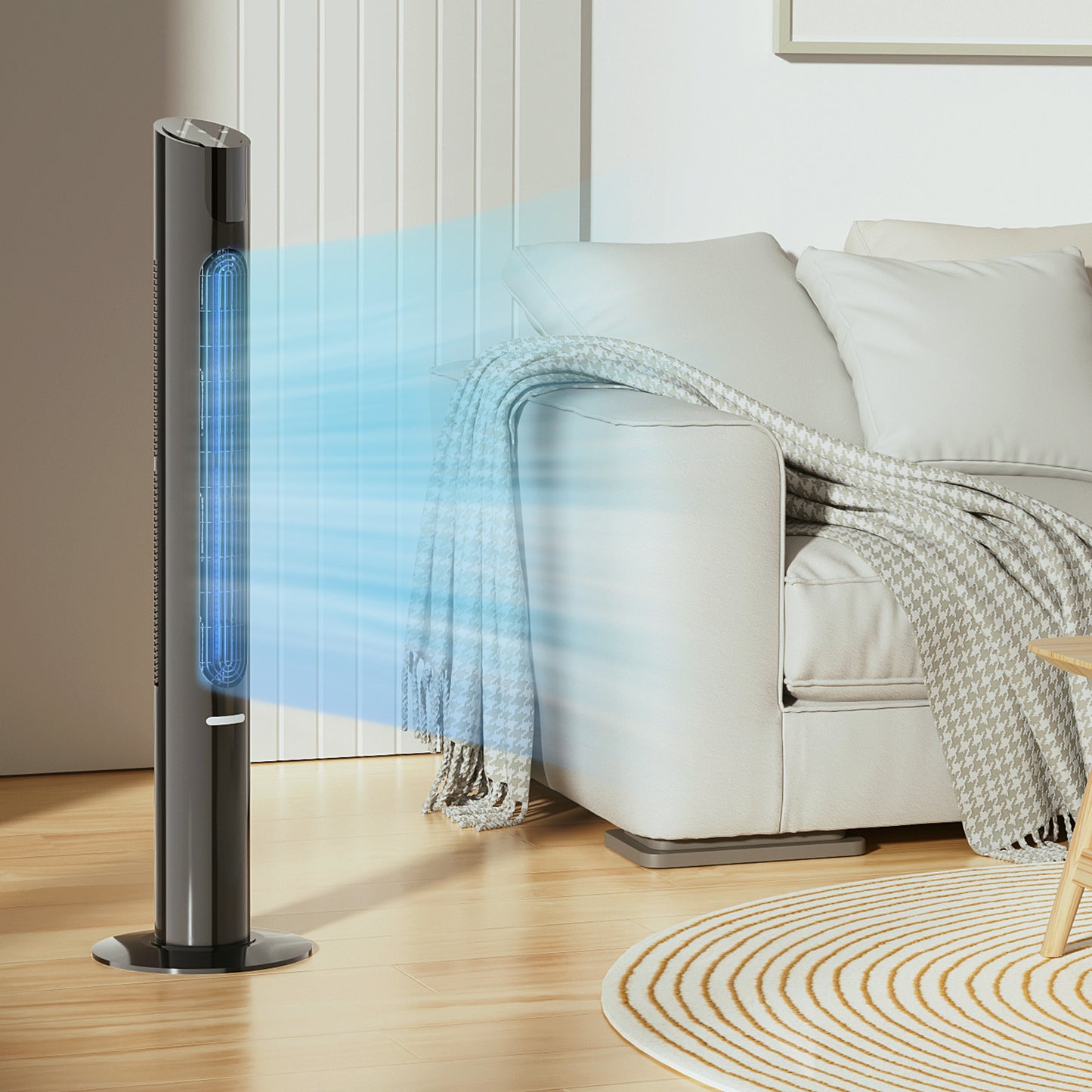 45" Digital Tower fan 8 Speed - 4 Modes - LED Bottom Night Light