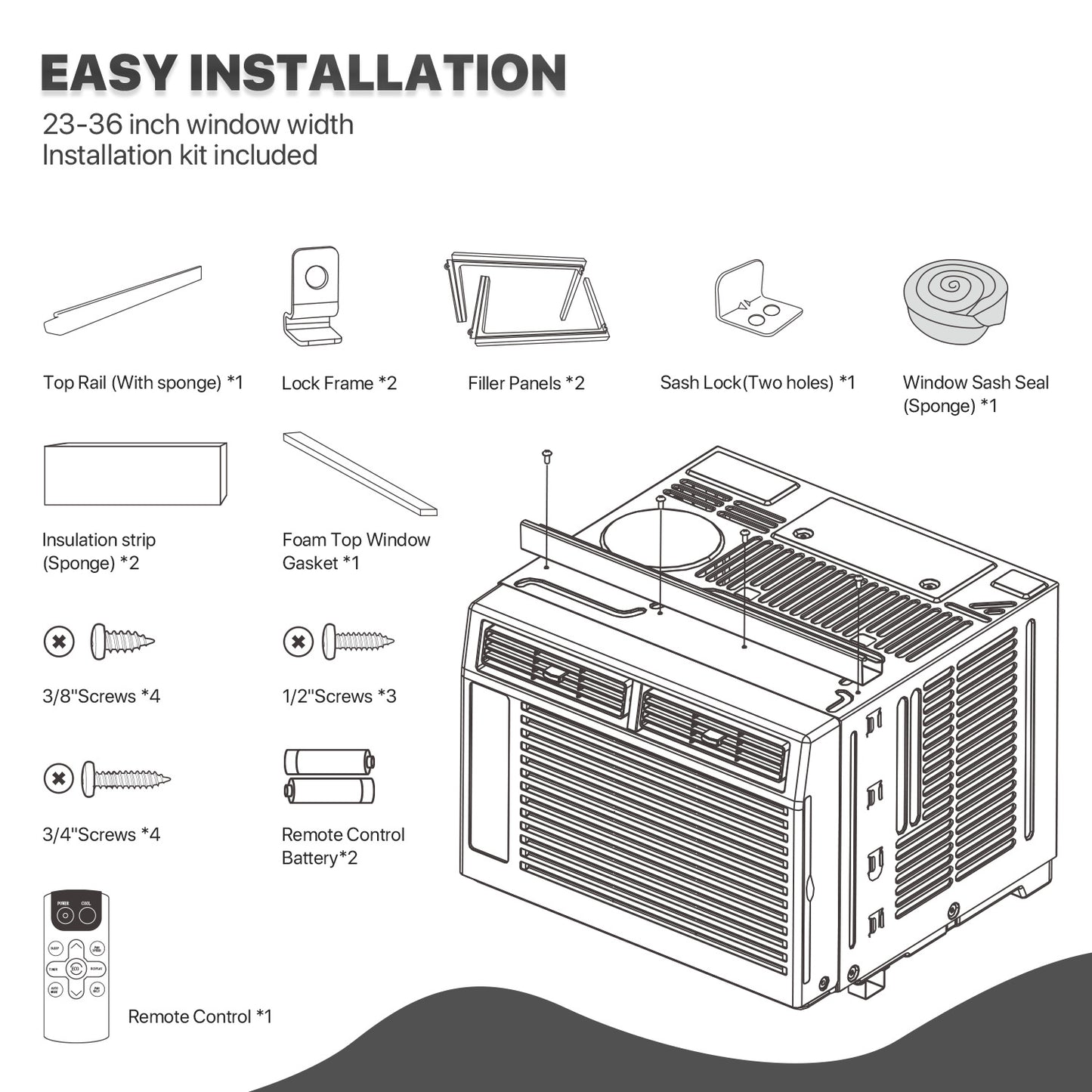 Electrical - Window Air Conditioner w/remote + Wifi App-6K