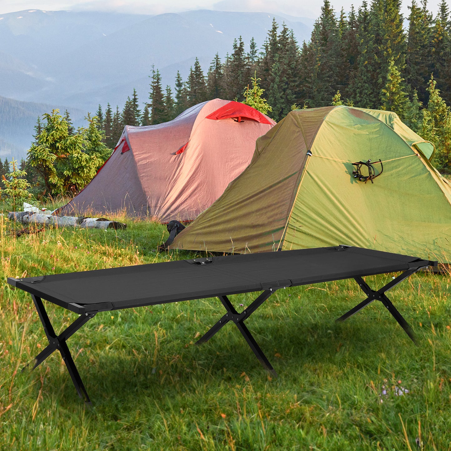 Folding Cot - 75'' Length - w/Carry Bag