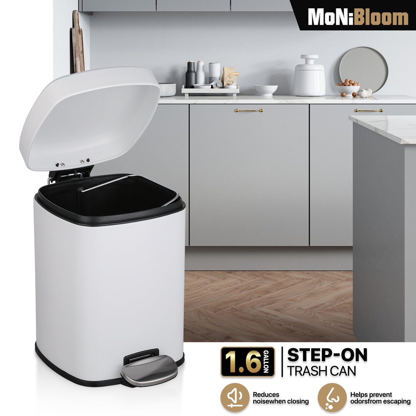 6L Step On Trash Bin