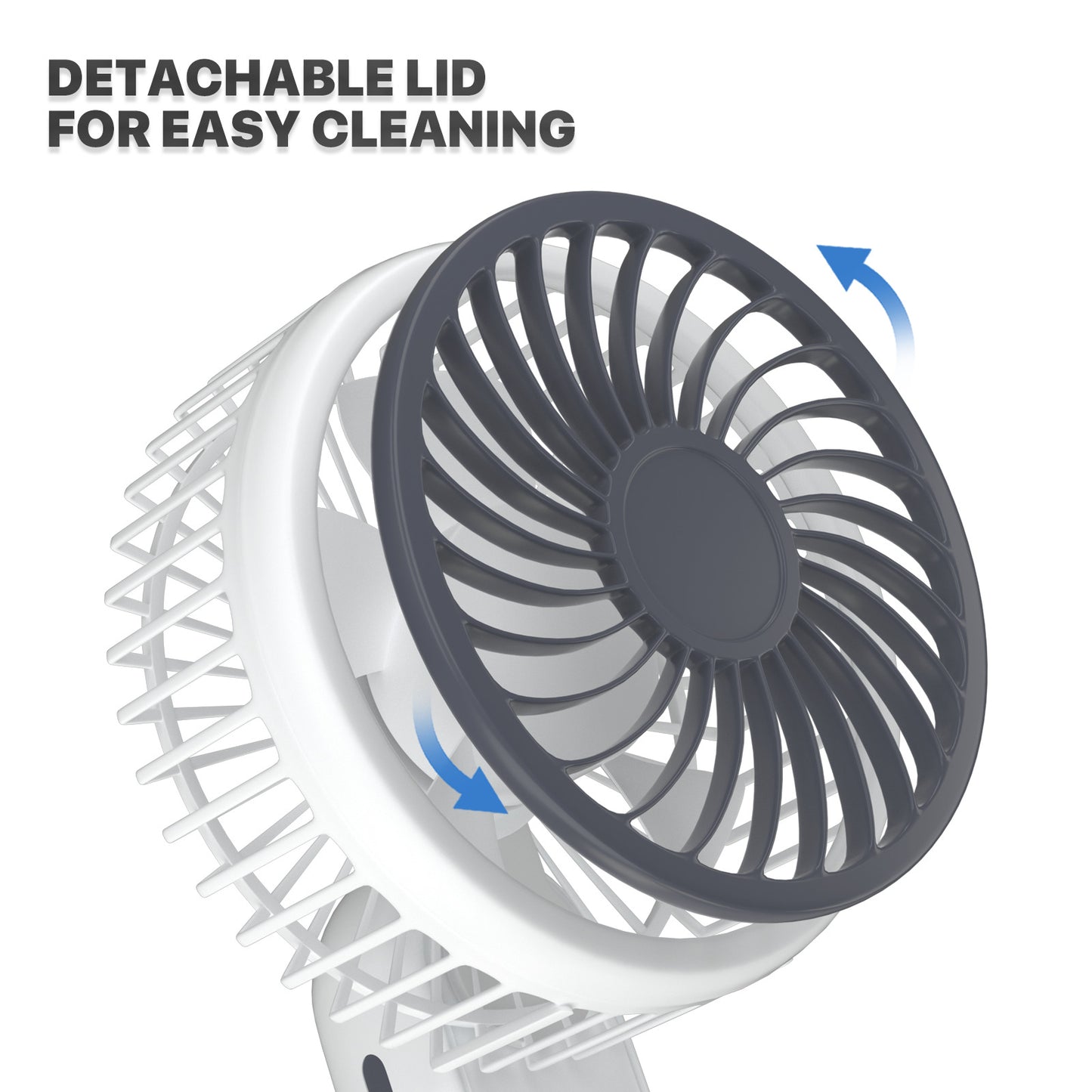 6" USB Handle Fan -3 Speeds - w/Lanyard