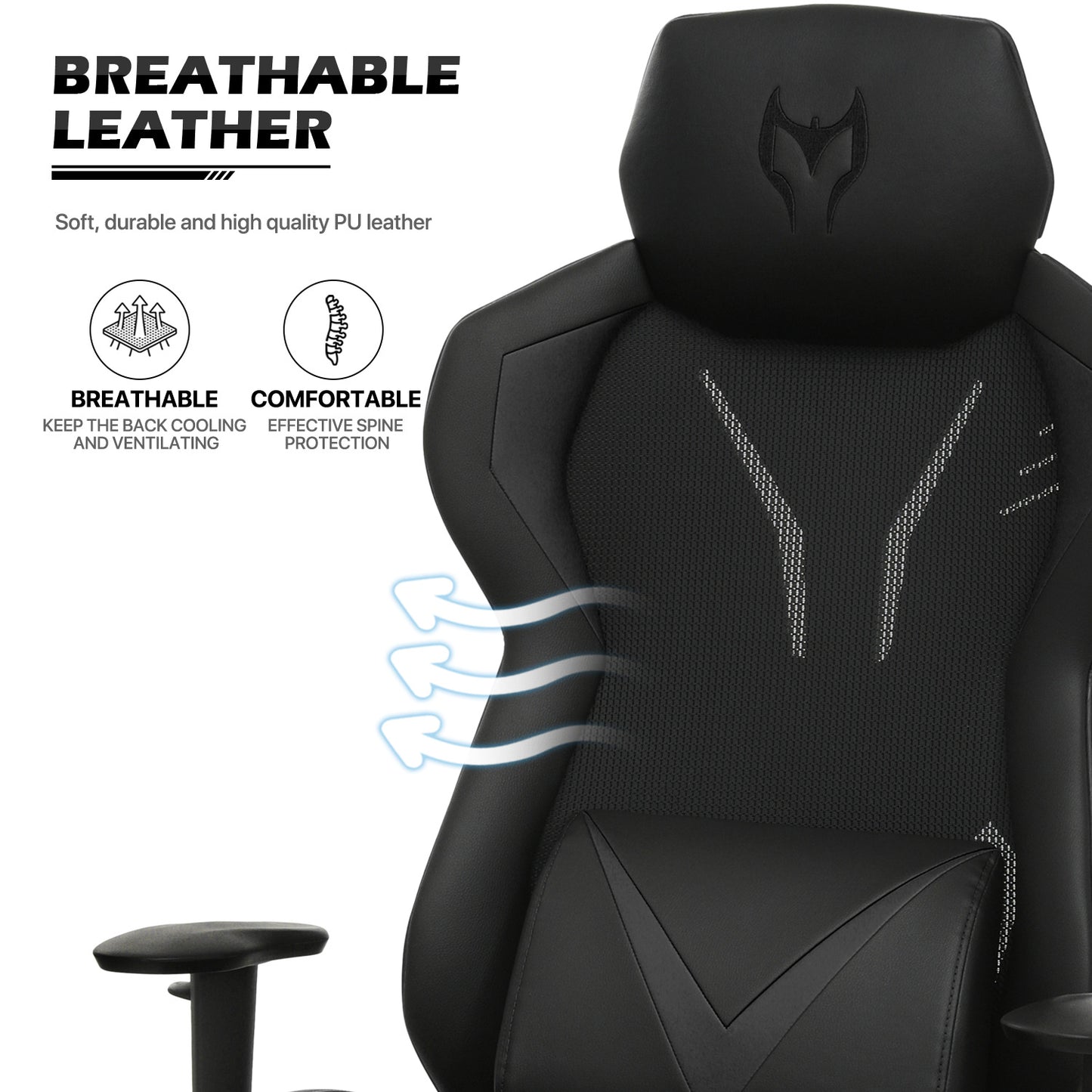 Gaming Chair w/Lumbar Support & Headrest #007