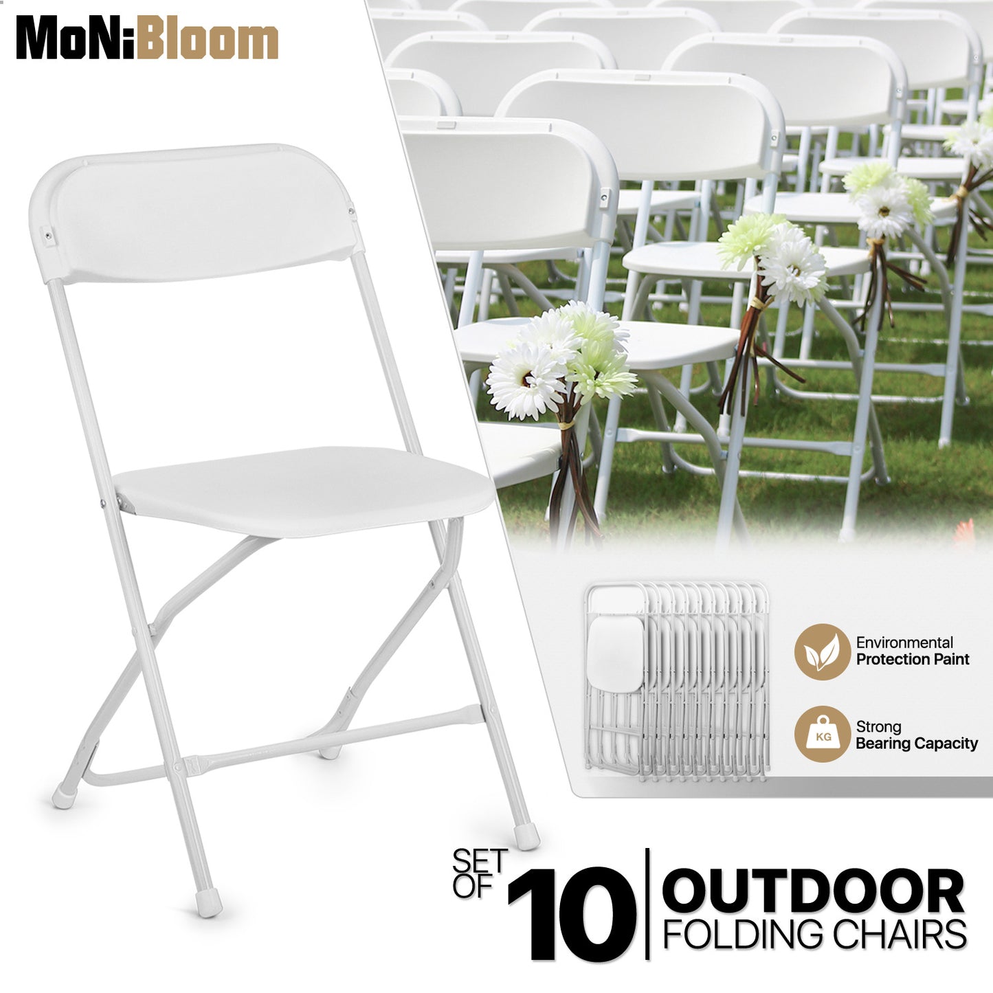 10 Pcs Foldable Chair