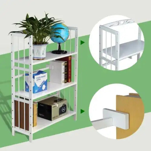 3 Tiers Bookshelf - White