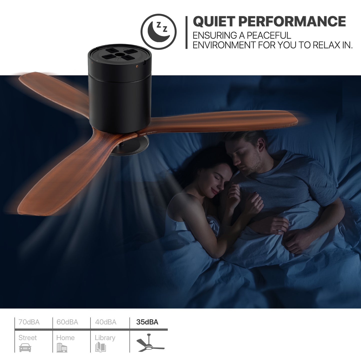 52" Reversible Ceiling Fan - 3 Blades