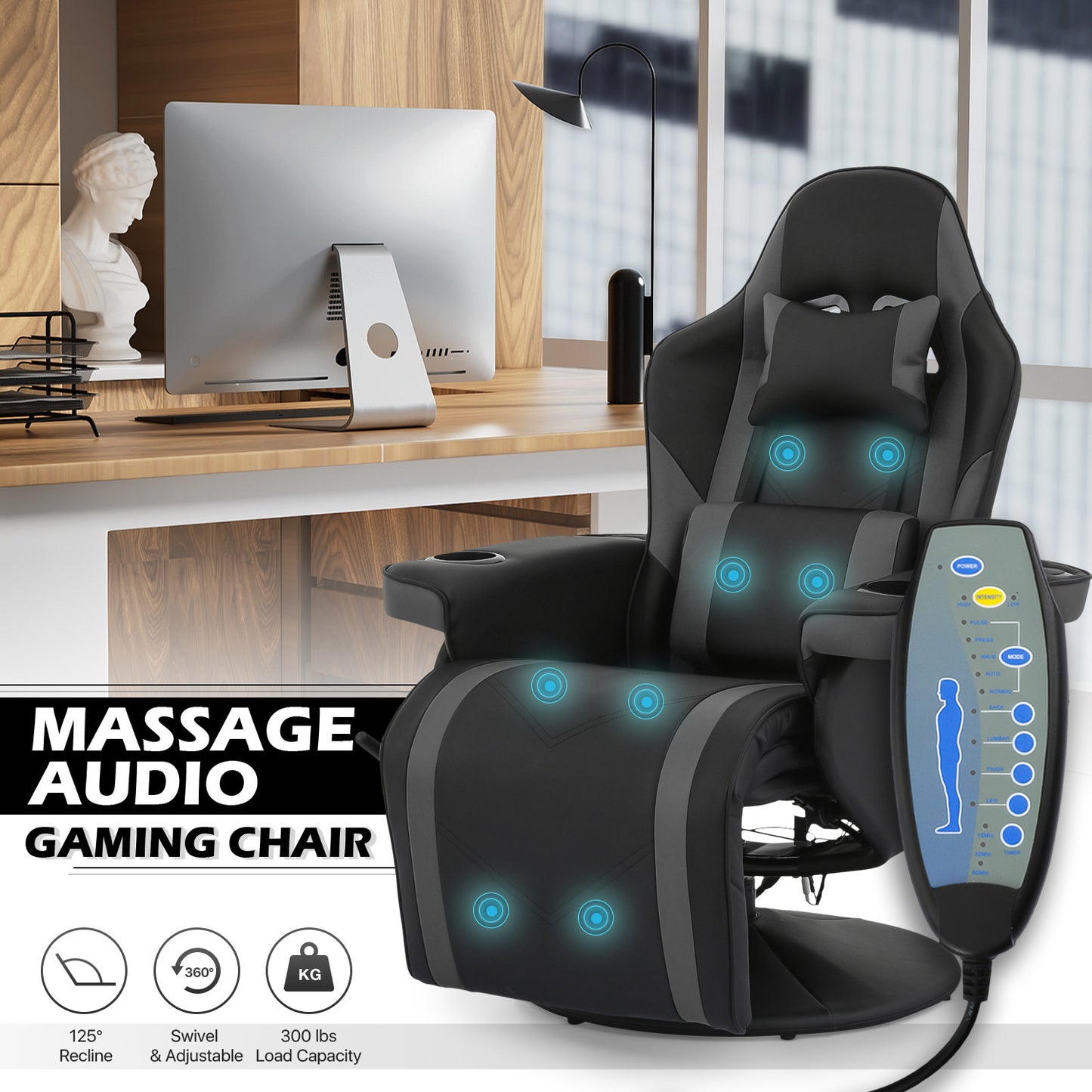 Massage Reclinable Computer Chair #004