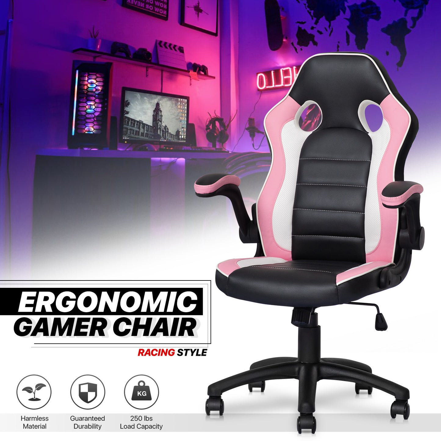 Two-Tone Racing Game Chair