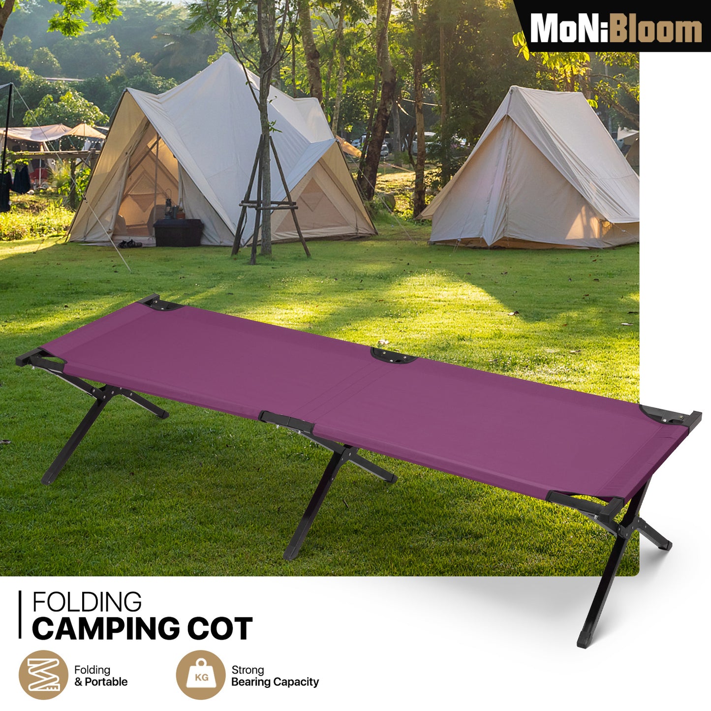 Folding Cot - 75'' Length - w/Carry Bag