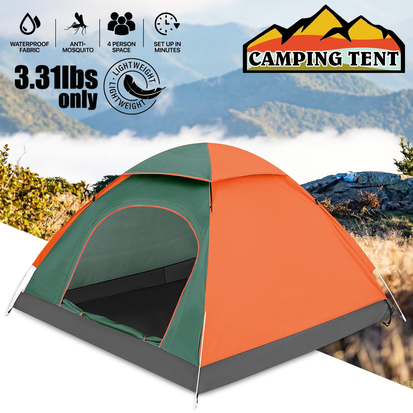 Double Layers Dome Tent, 2 Person