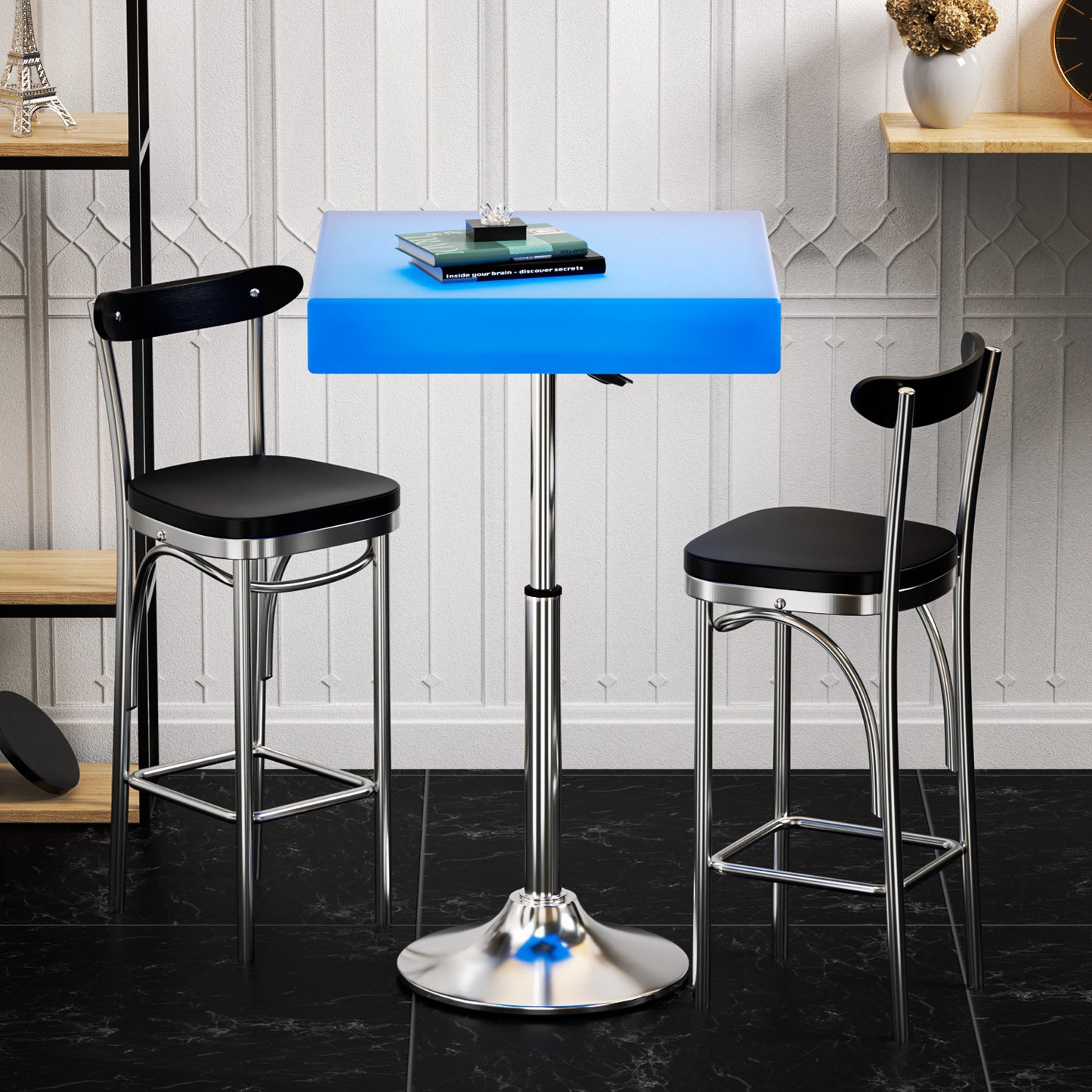 LED - Table - Square - Adjustable Height - 16 Colors Remote Control