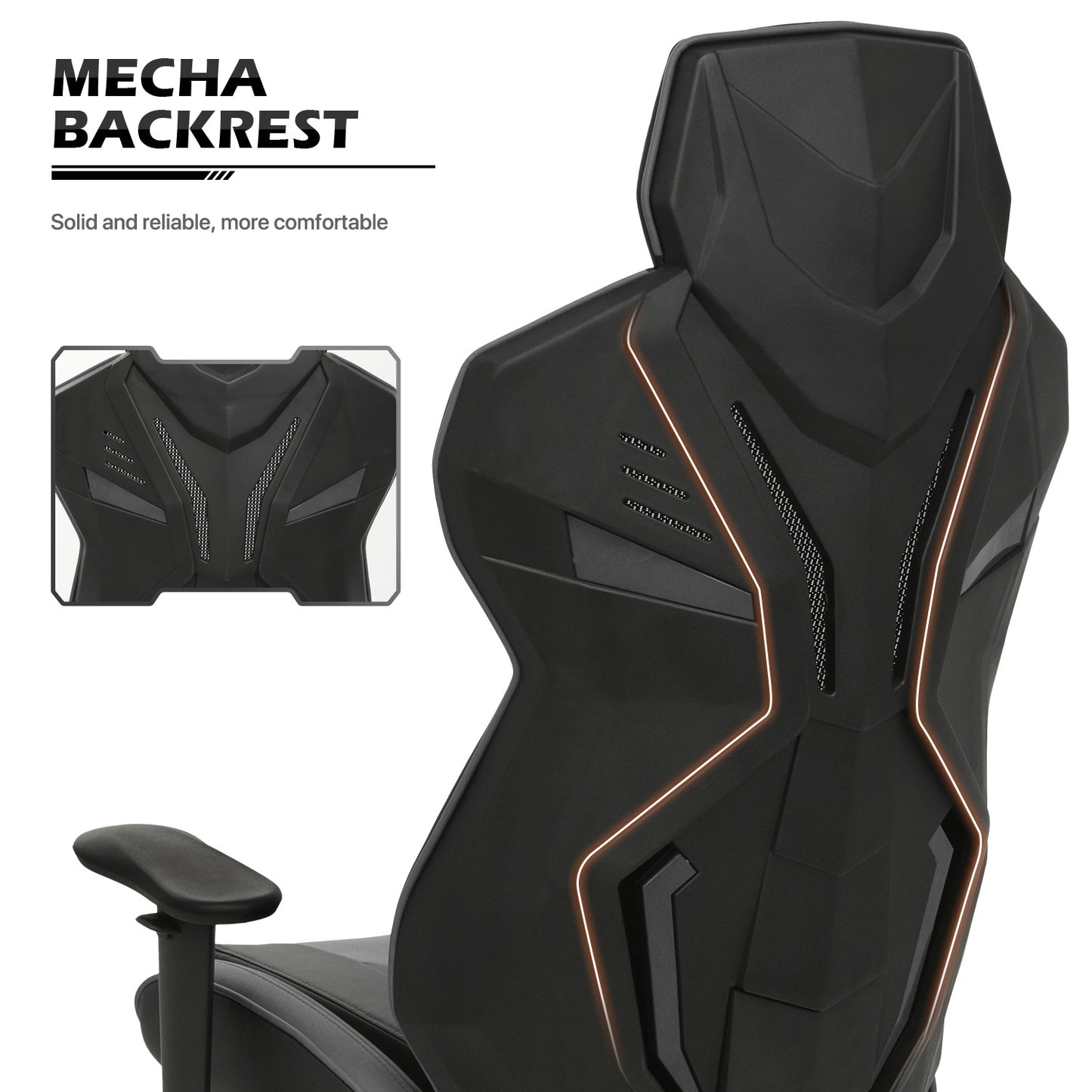 Gaming Chair w/Lumbar Support & Headrest #007