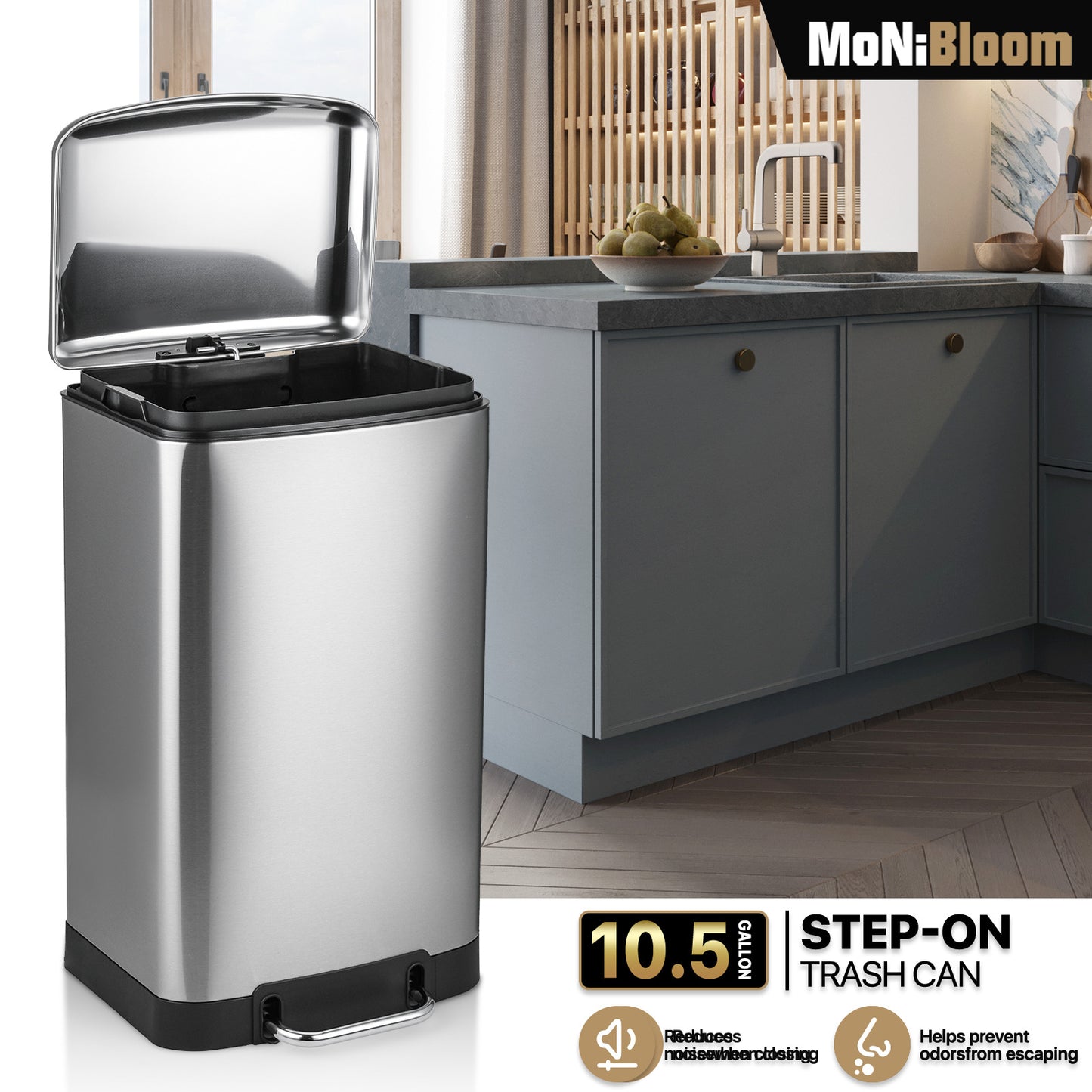 Step-On Trash Bin - 40L