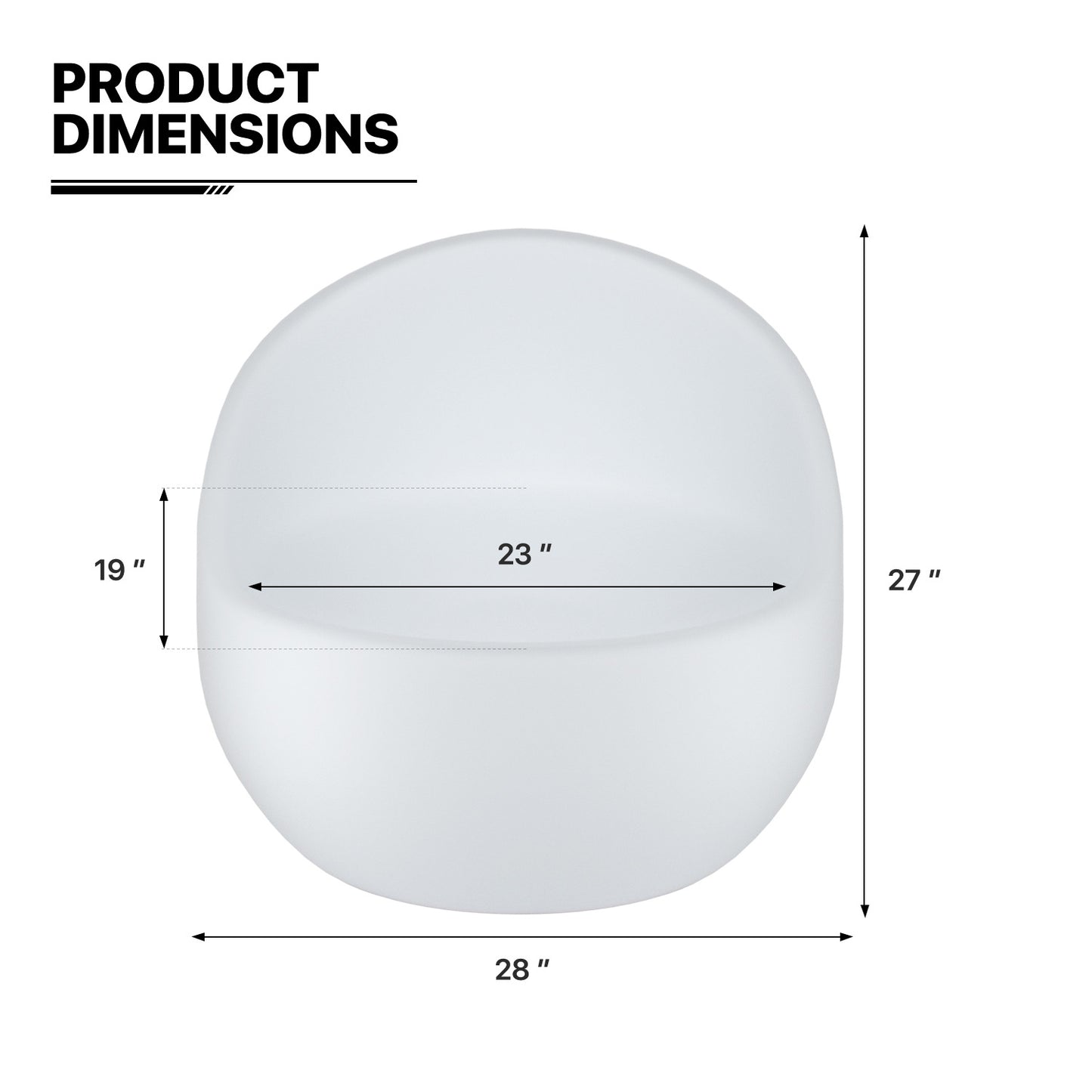 LED - Stool - Egg Shape - 16 Colors Remote Control