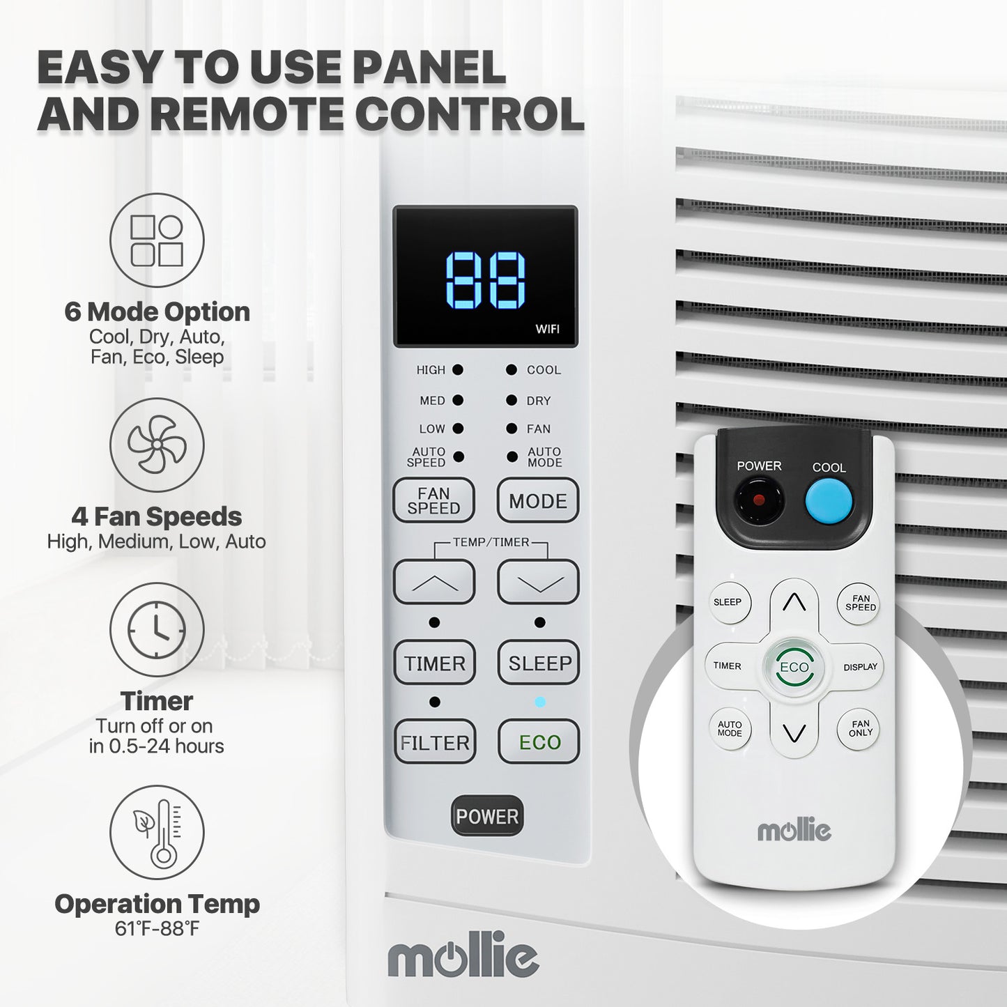 Electrical - Window Air Conditioner w/remote + Wifi App-6K