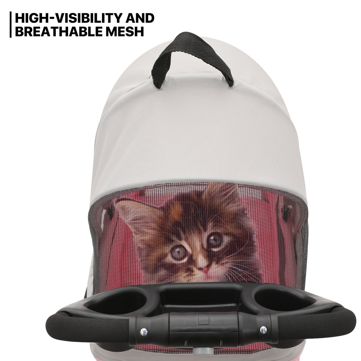 4 Wheels Pet Stroller - 28*19*38 inch - Detachable Basket
