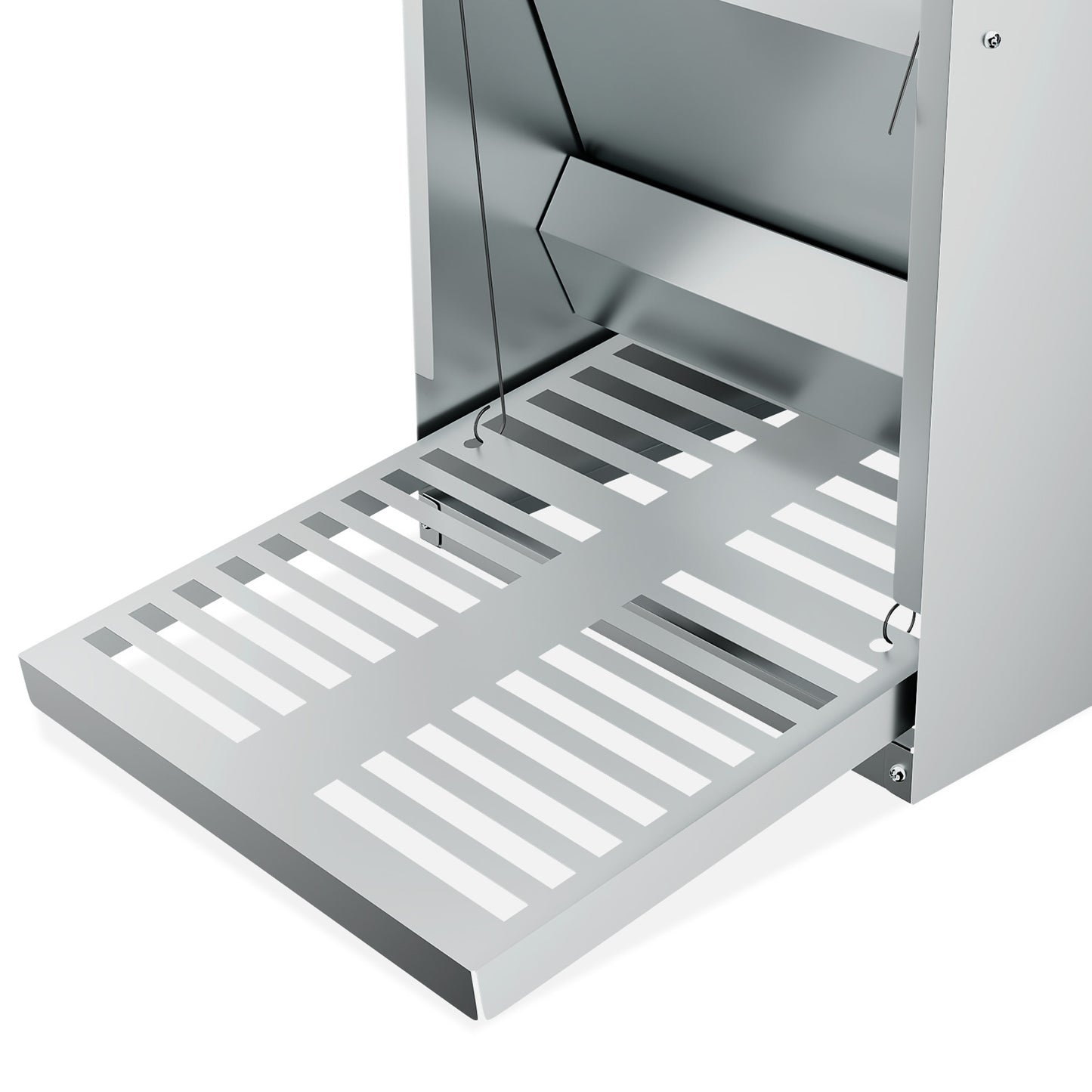 Automatic Chicken Feeder - 33lbs Capacity - Silver - with Waterproof Lid