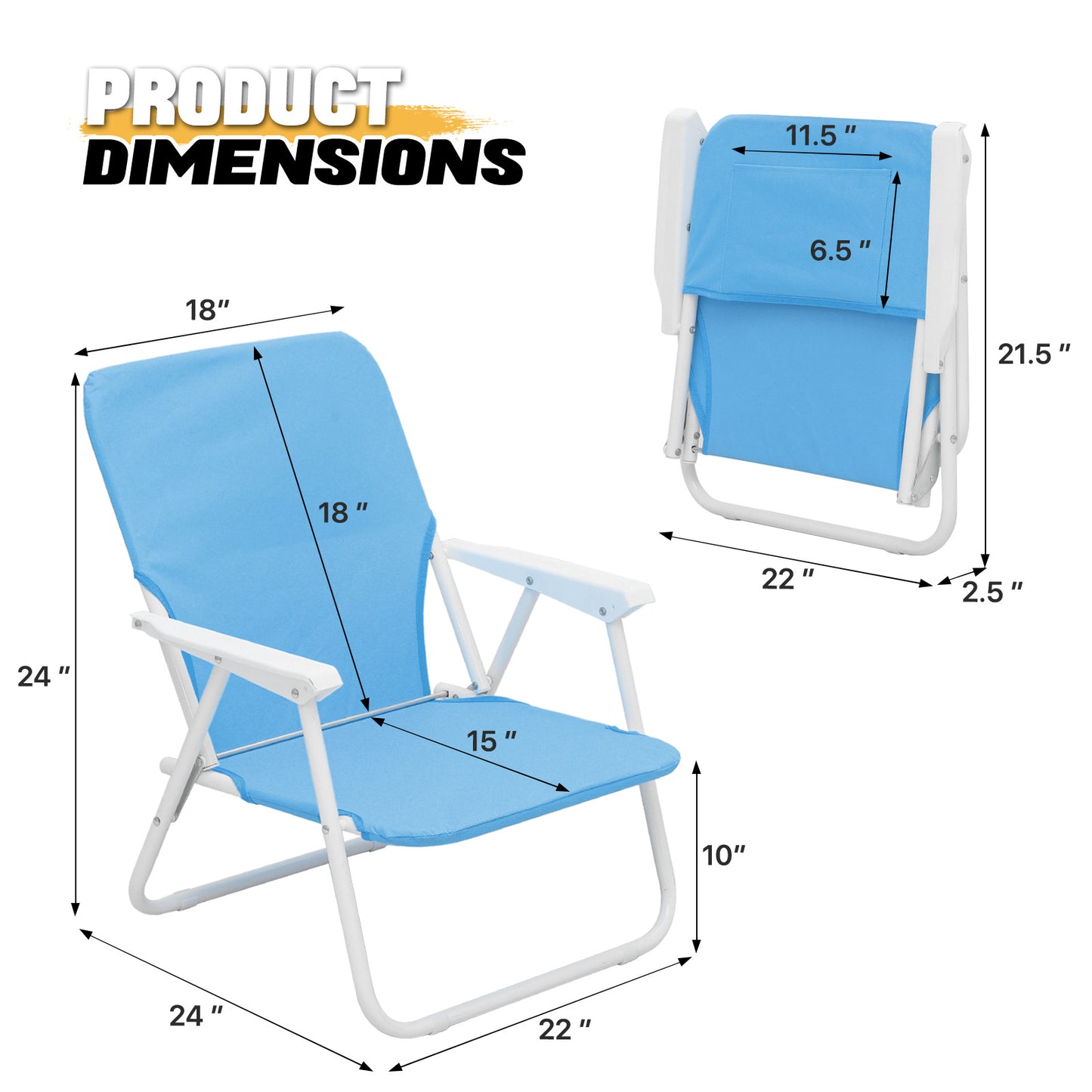 Beach Chair - Oxford Fabric - Steel Tube - 2P