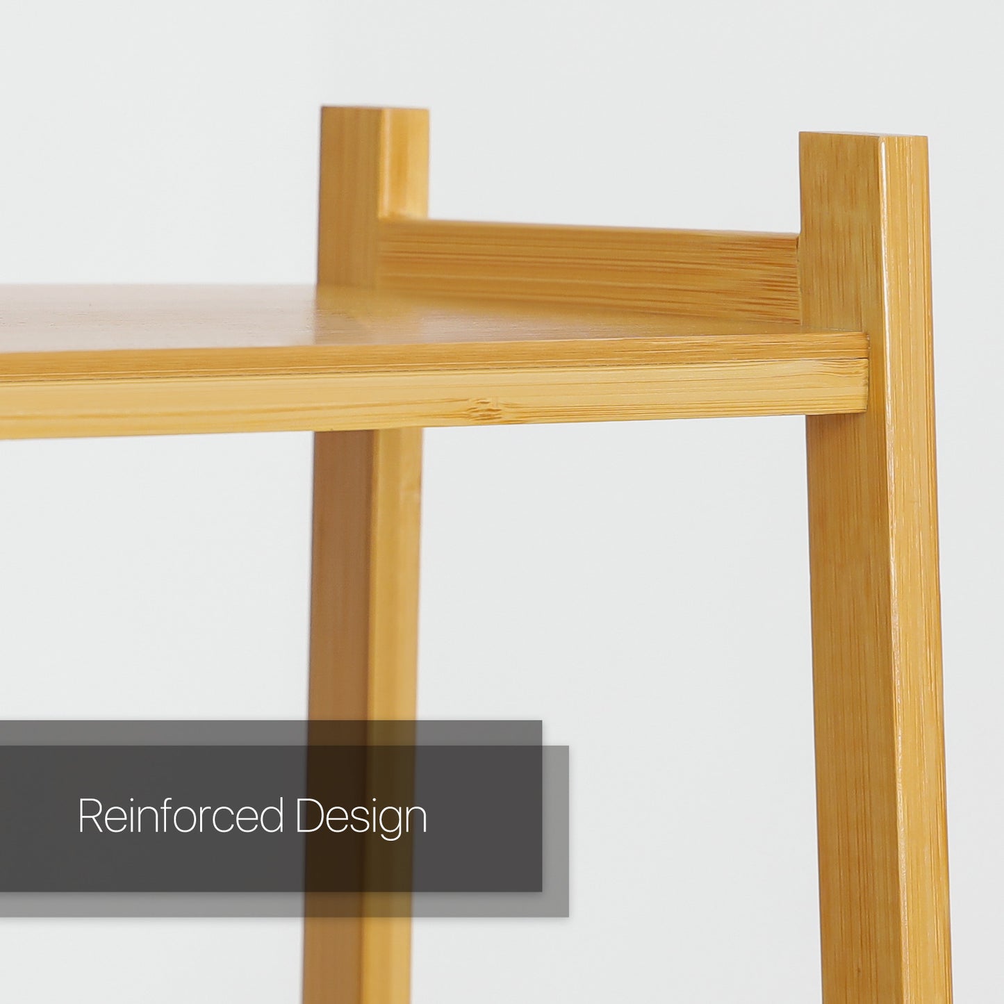 Over Toilet Storage Rack - with Hooks - Natural