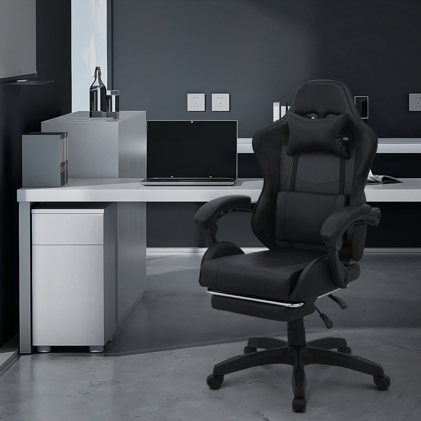 Reclinable Gaming Chair w/Footrest #001