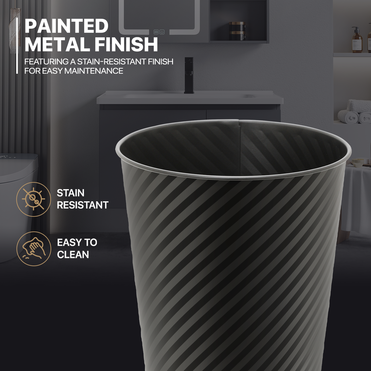 1.3 Gallon Trash Can - 2 Pieces - Open Top
