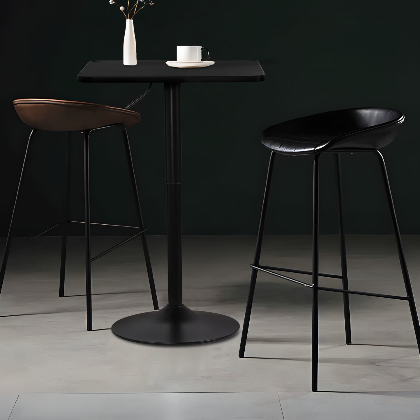 Bar Table - Adjustable Height - 23.6" x 23.6"