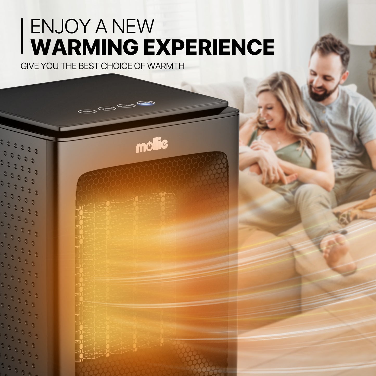1500W Cuboid PTC 160 sq.ft Space Heater w/LED Display