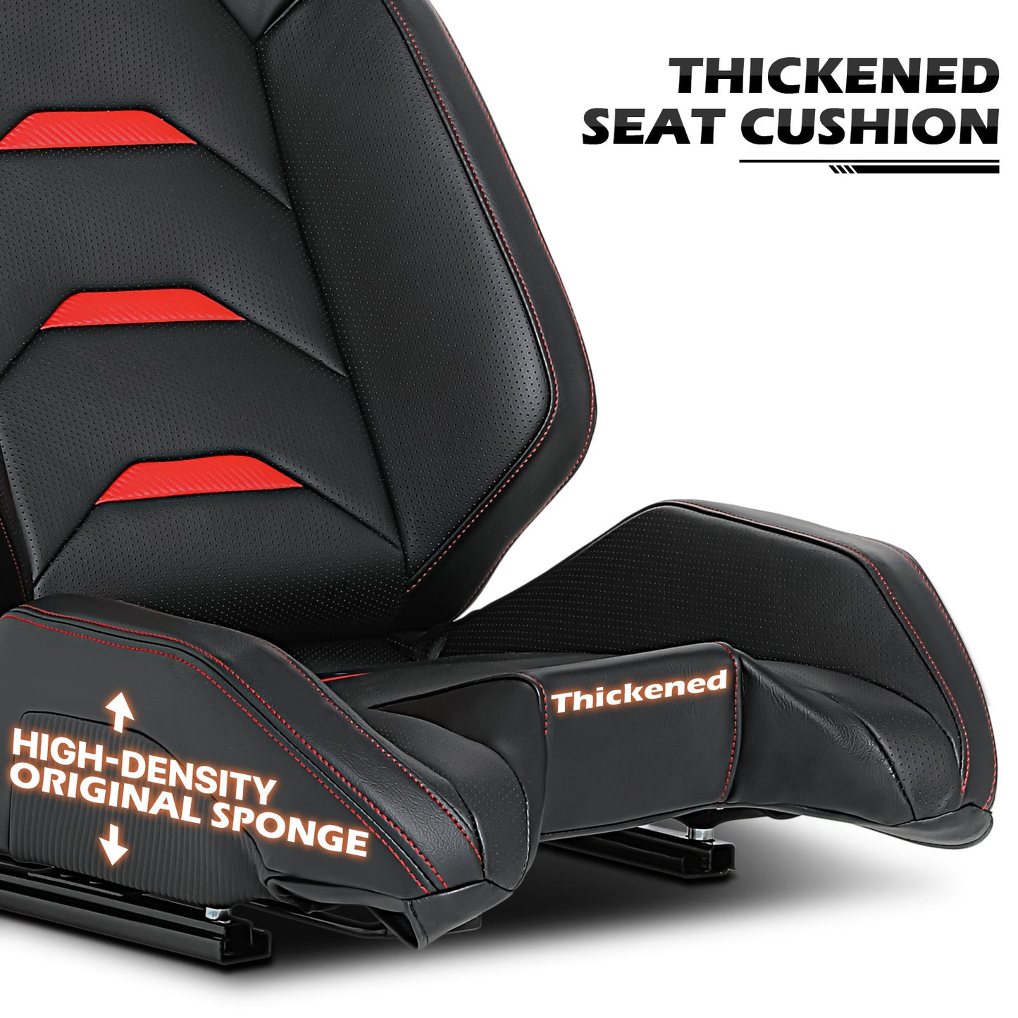 PU leather Gaming Seat - Red - For Racing Simulator