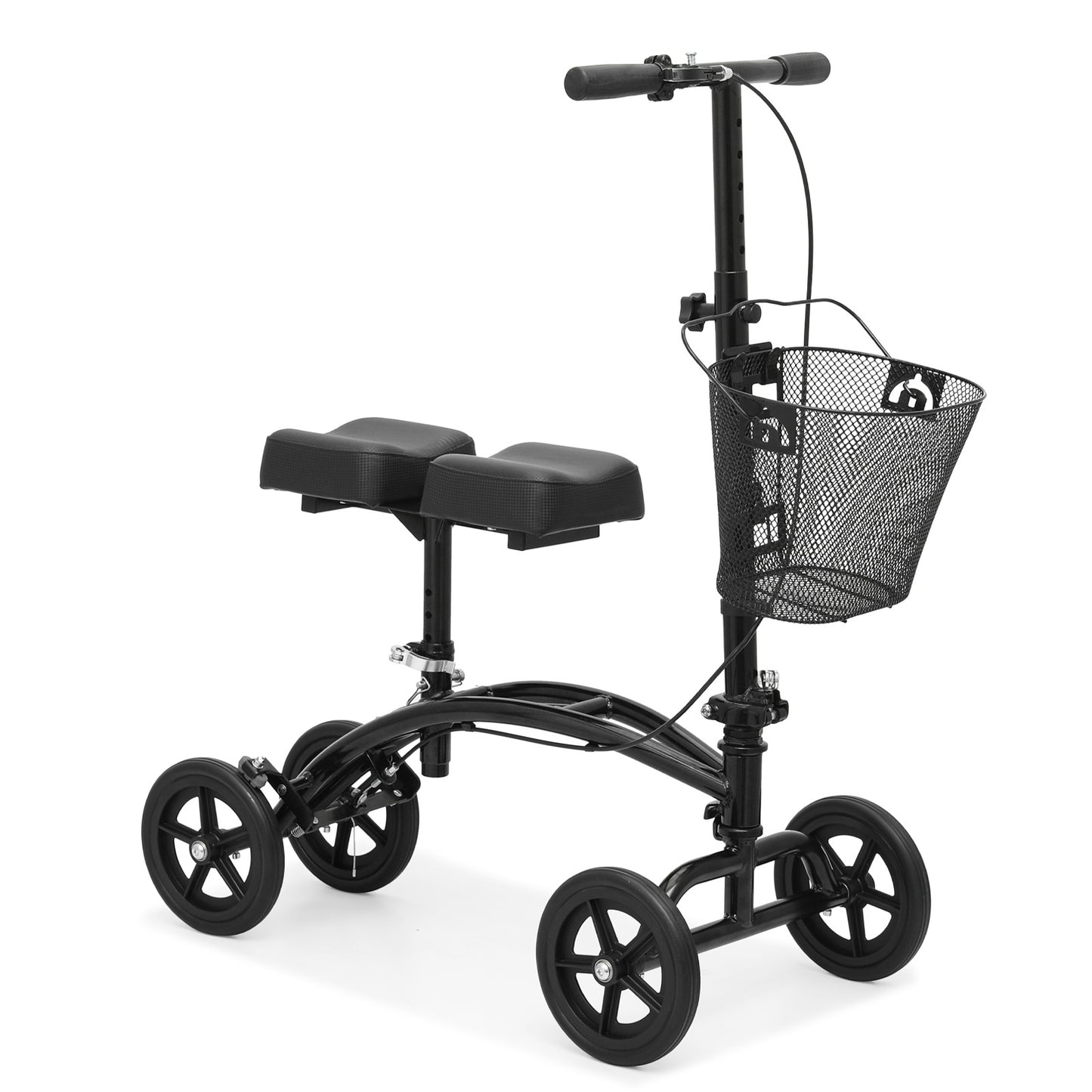 Knee Walker - Black Steel Frame Nylon Seat - 7.5'' Tires