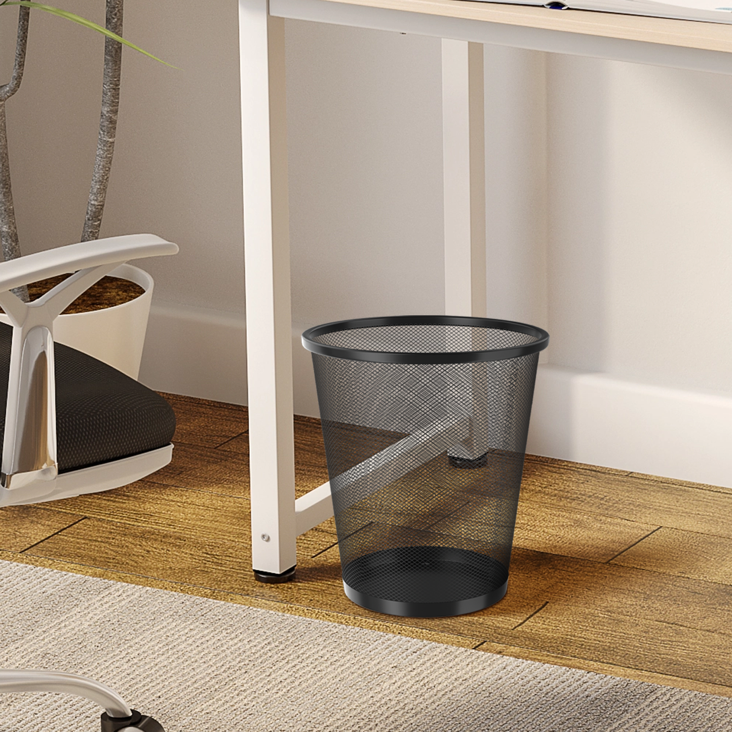5 Gallon Trash Can - 2 Pieces - Round Mesh Metal - Open-Top