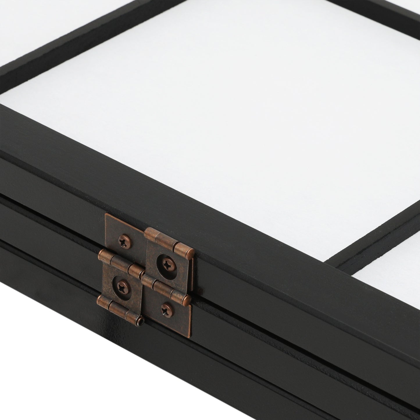 3-Panel Large Grid Room Divider - Black