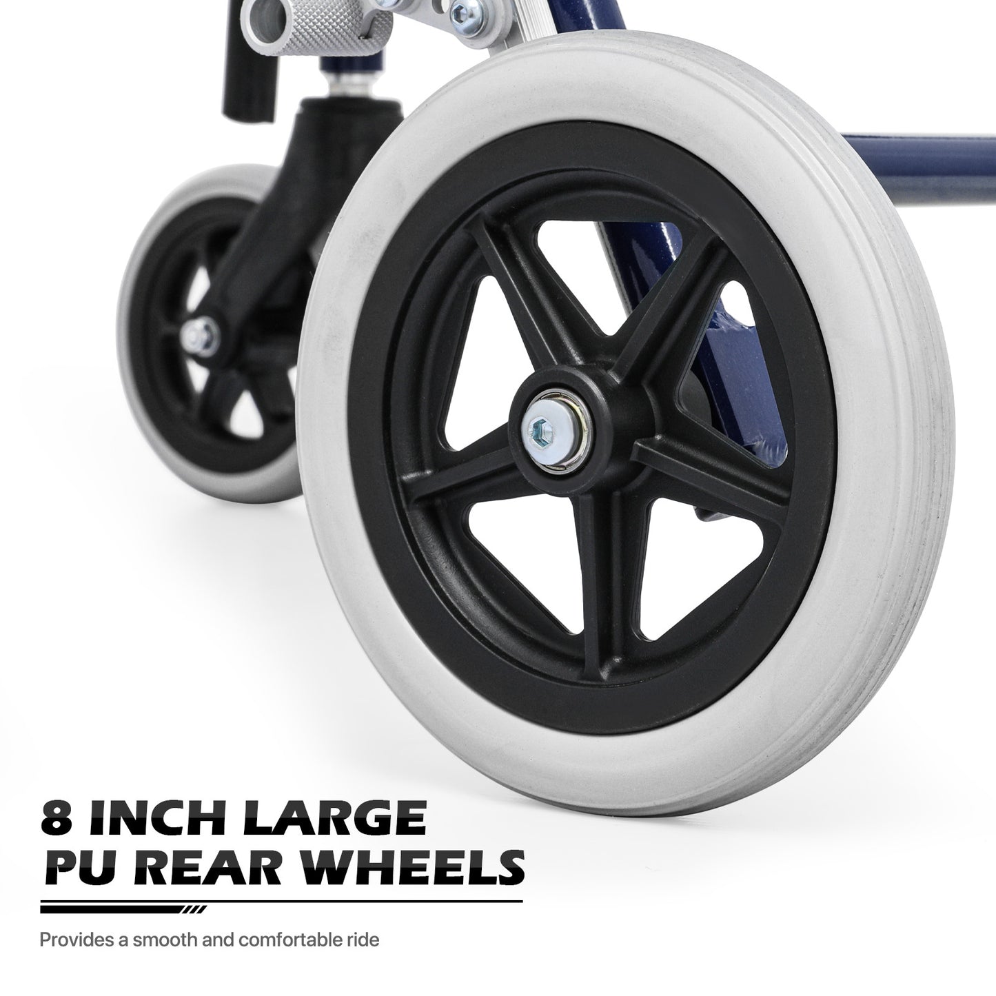 Transport Wheelchair - Blue - Can Be Carry-on Plane