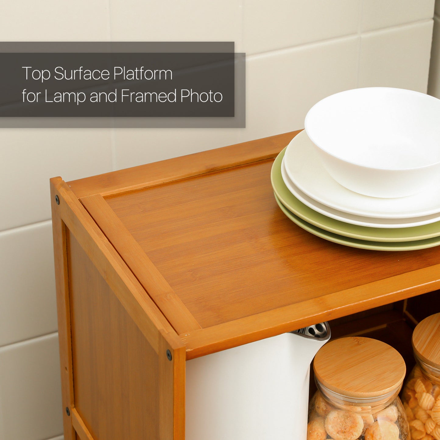 Multi-Functional Freestanding Display Storage Shelf - 5 Tier - Brown