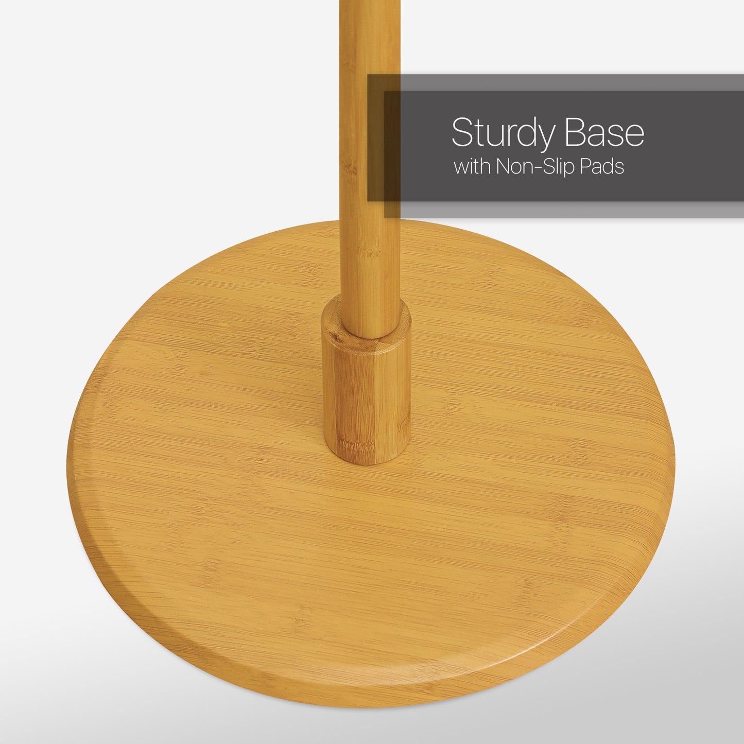 Coat Tree Stand - Round Base - Natural